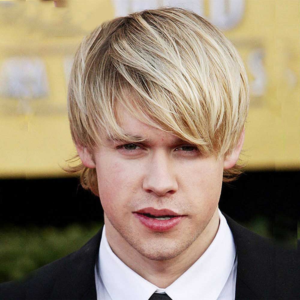 Blonde Short Layered Natural Wigs For Men Synthetic Wigs