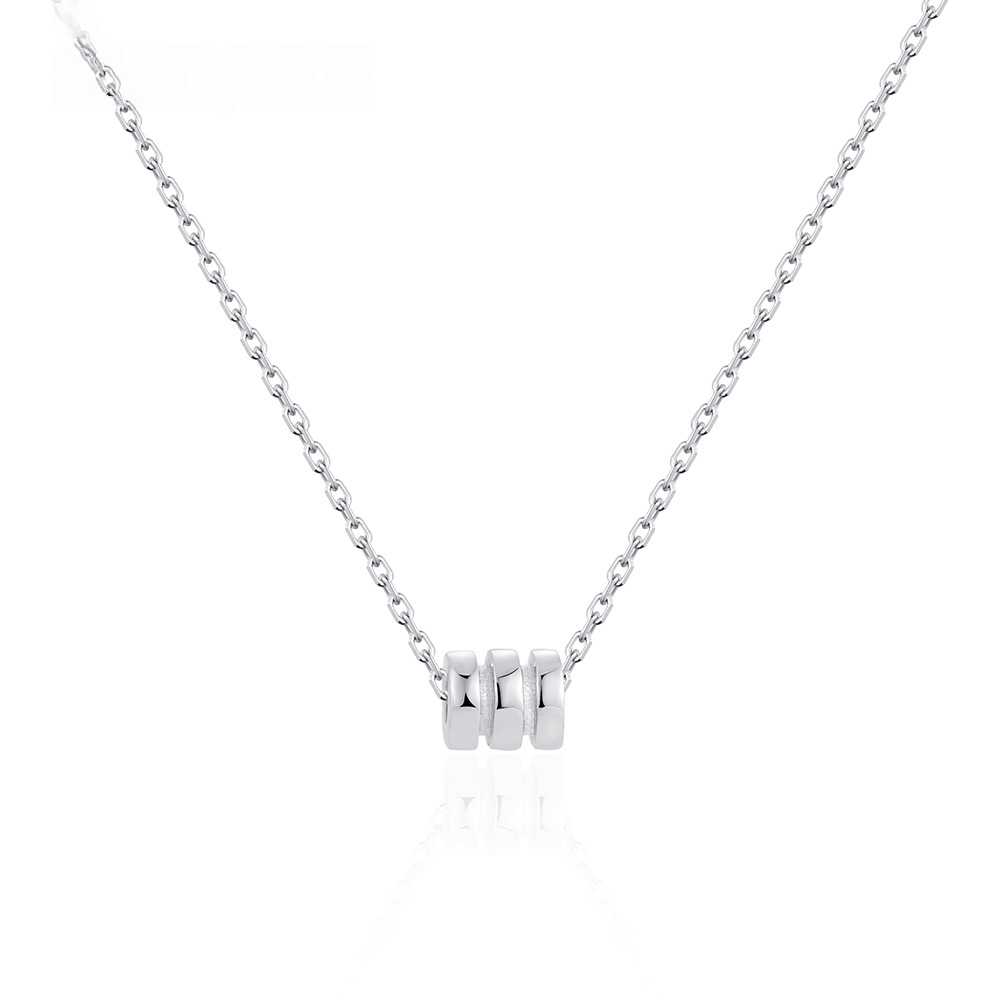 Mini Circle Pendant Chic Necklace for Women S925 Silver Mini Circle Pendant Chic Necklace for Women S925 Silver