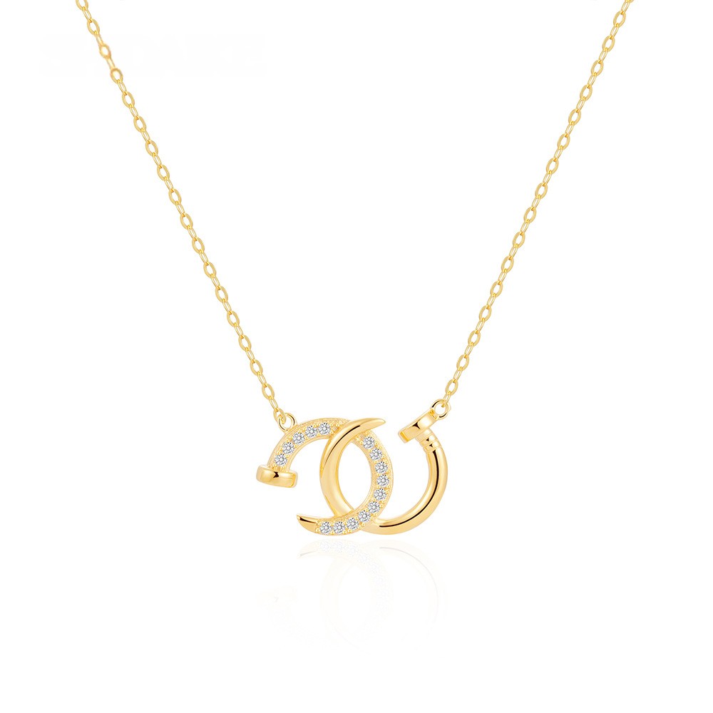 Rebel Chic Nail Pendant Necklace for Women S925 Edgy Yet Elegant Rebel Chic Nail Pendant Necklace for Women S925 Edgy Yet Elegant