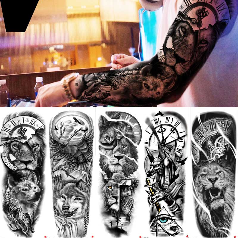 5 Sheet Full Arm Tattoo Stickers TQB Series 161-240