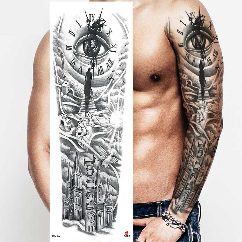 5 Sheet Full Arm Tattoo Stickers TQB Series 081-160