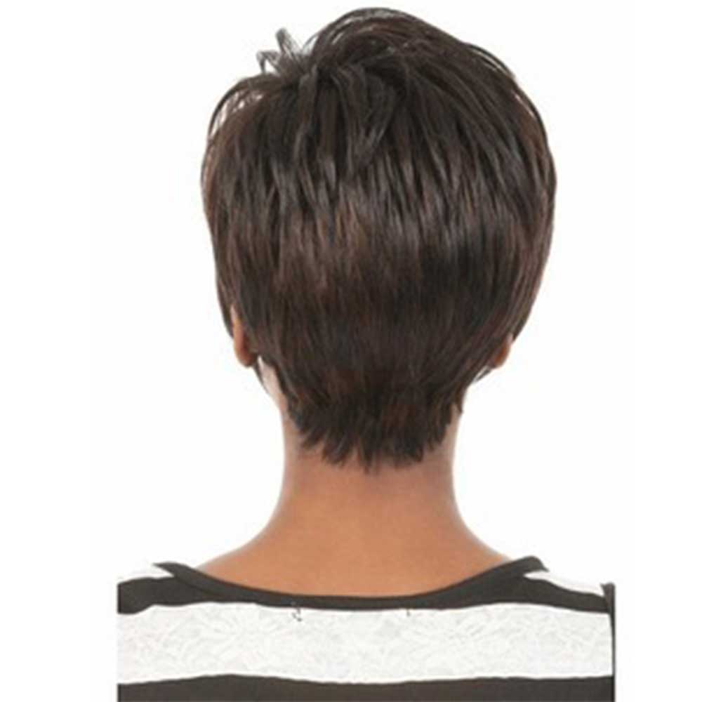 Pixie Cute Wigs Short Hair Black Straight Ladies Wigs