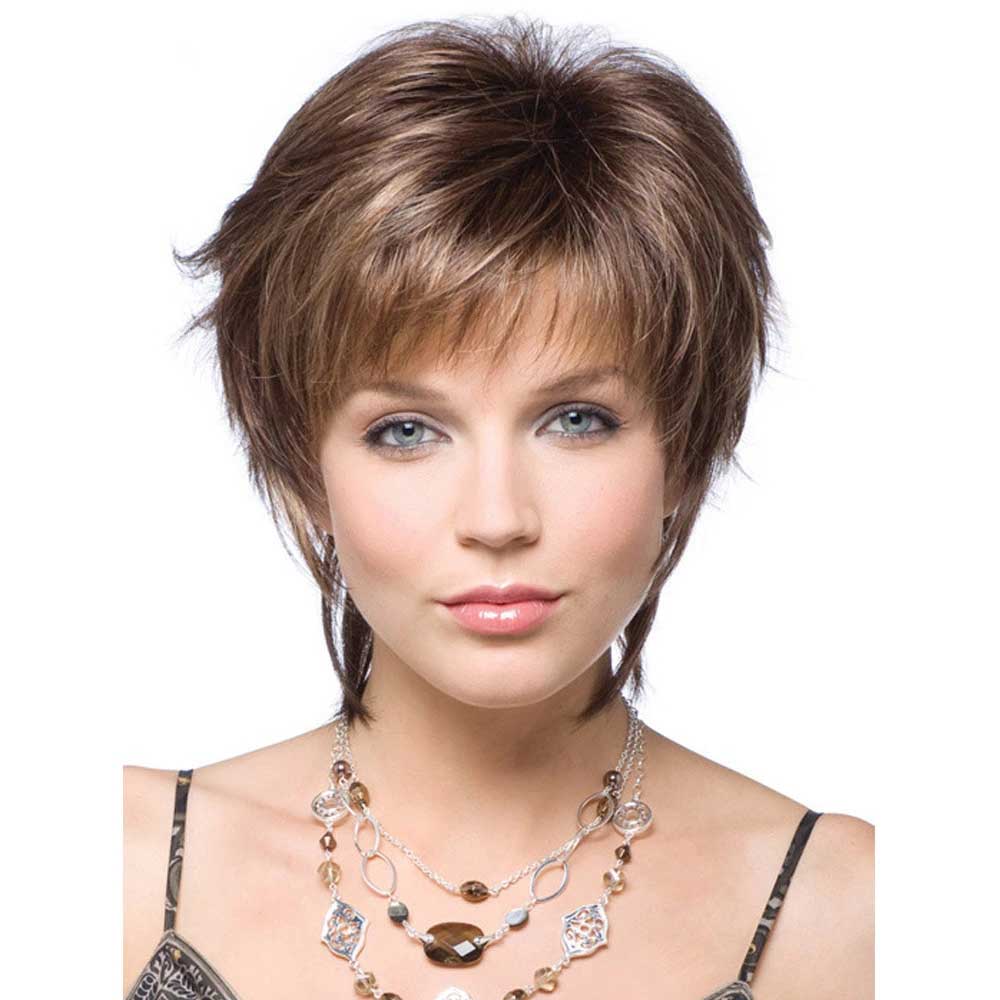 Womens Wig fashion white short micro curly hair