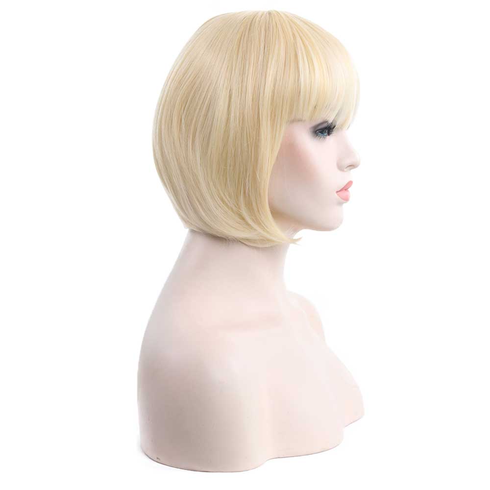 Blonde Bob Wig With Bangs Cosplay Wigs for Women