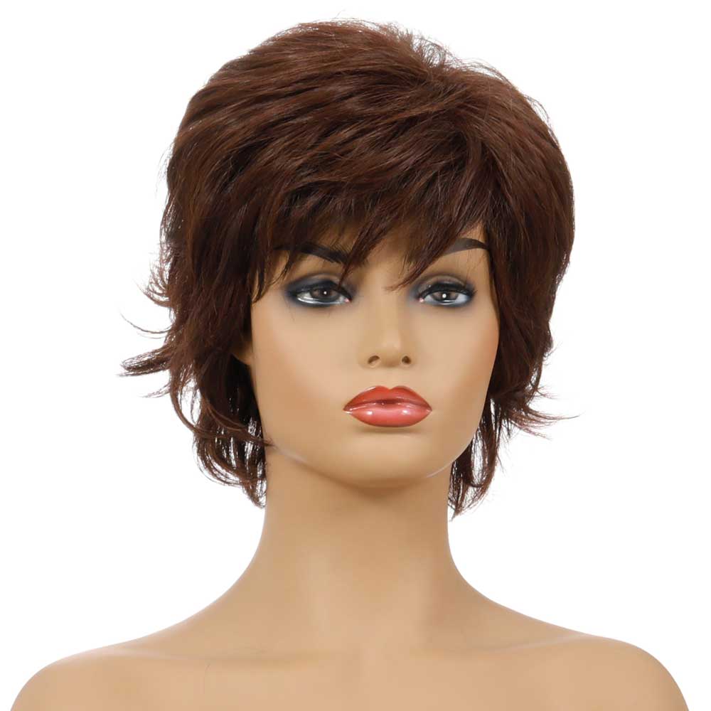 Blend Pixie Cut Wig With Bang Natural Daily Use Hair