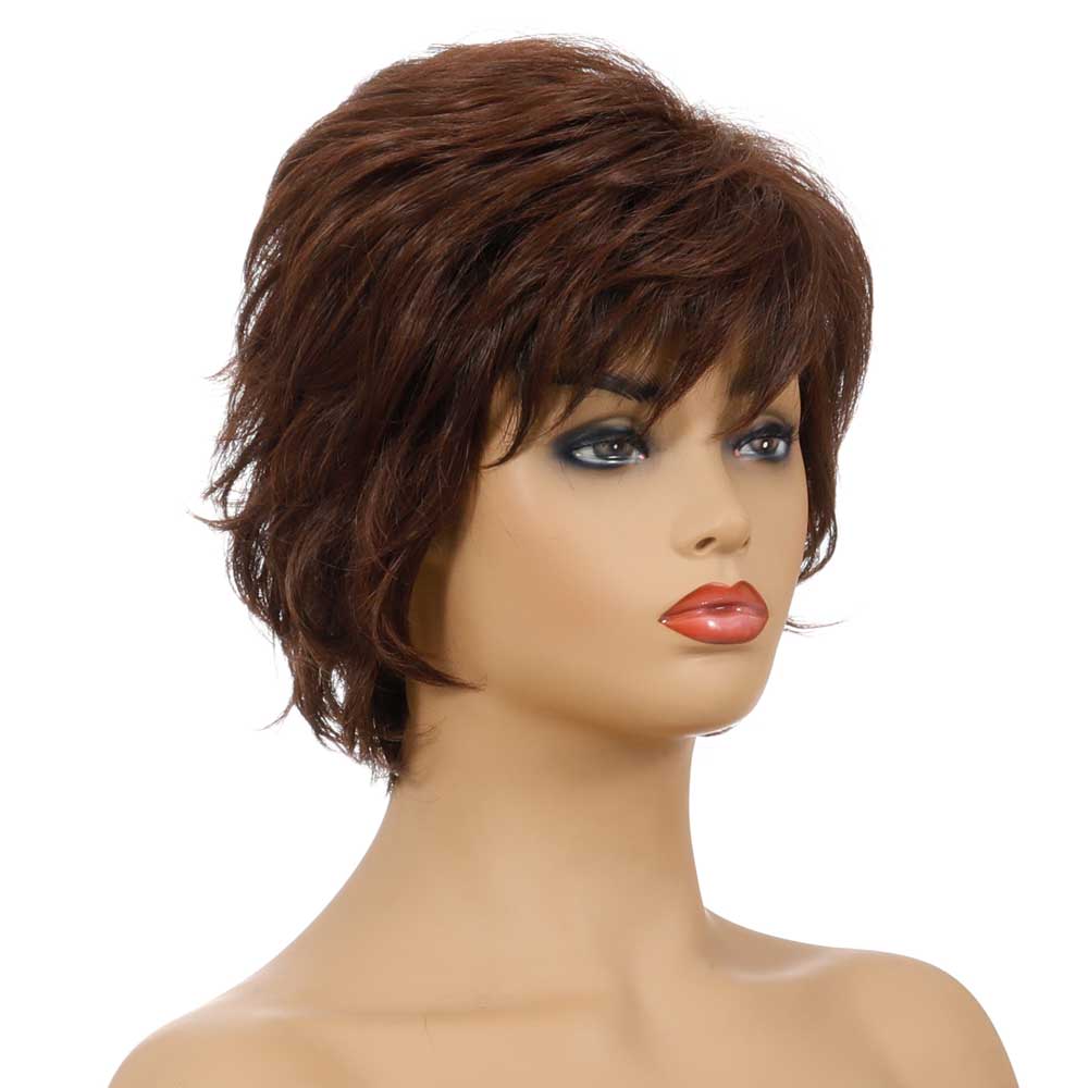 Blend Pixie Cut Wig With Bang Natural Daily Use Hair