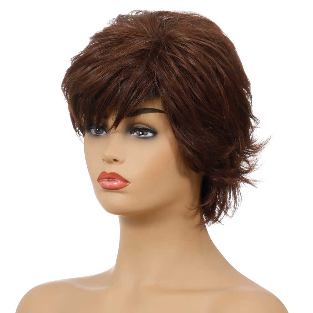 Blend Pixie Cut Wig With Bang Natural Daily Use Hair