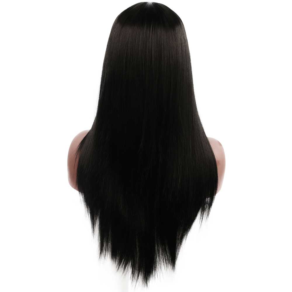 Long Black Straight Middle Part Women's Wig