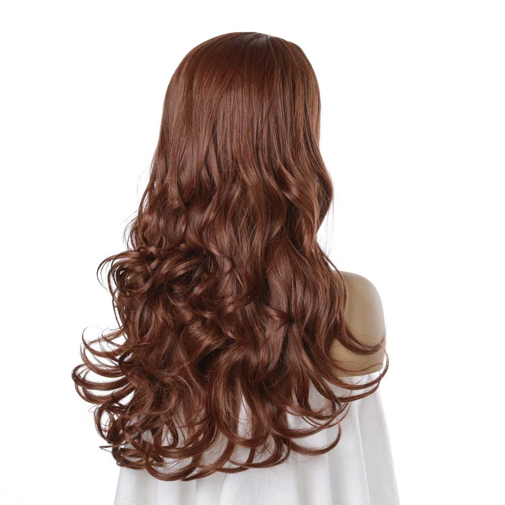 Long Brown Wavy Wigs for Women Synthetic Wigs for Daily Use