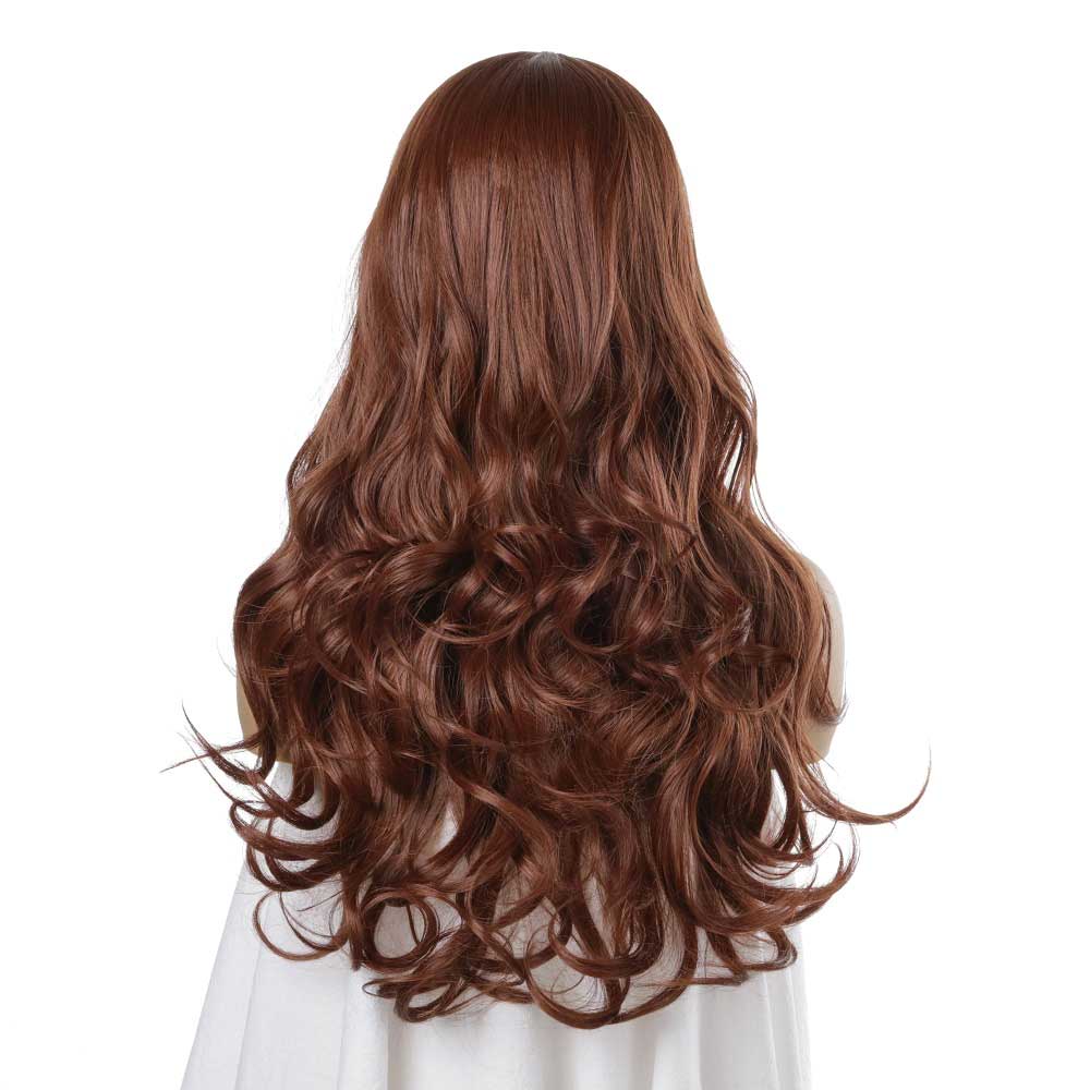 Long Brown Wavy Wigs for Women Synthetic Wigs for Daily Use