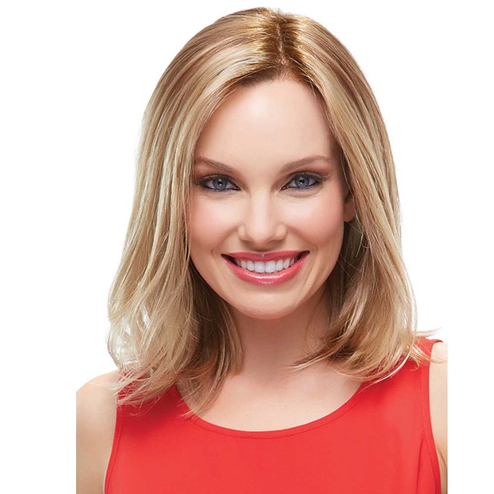 Shoulder Length Blonde Bob Short Hair Side Parting Ladies Wigs