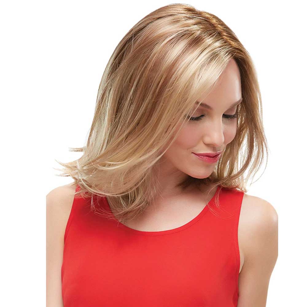 Shoulder Length Blonde Bob Short Hair Side Parting Ladies Wigs